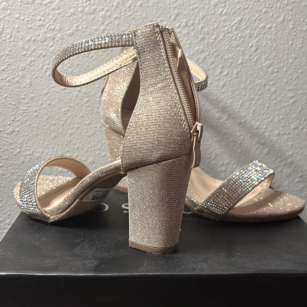 Rose gold bling heels